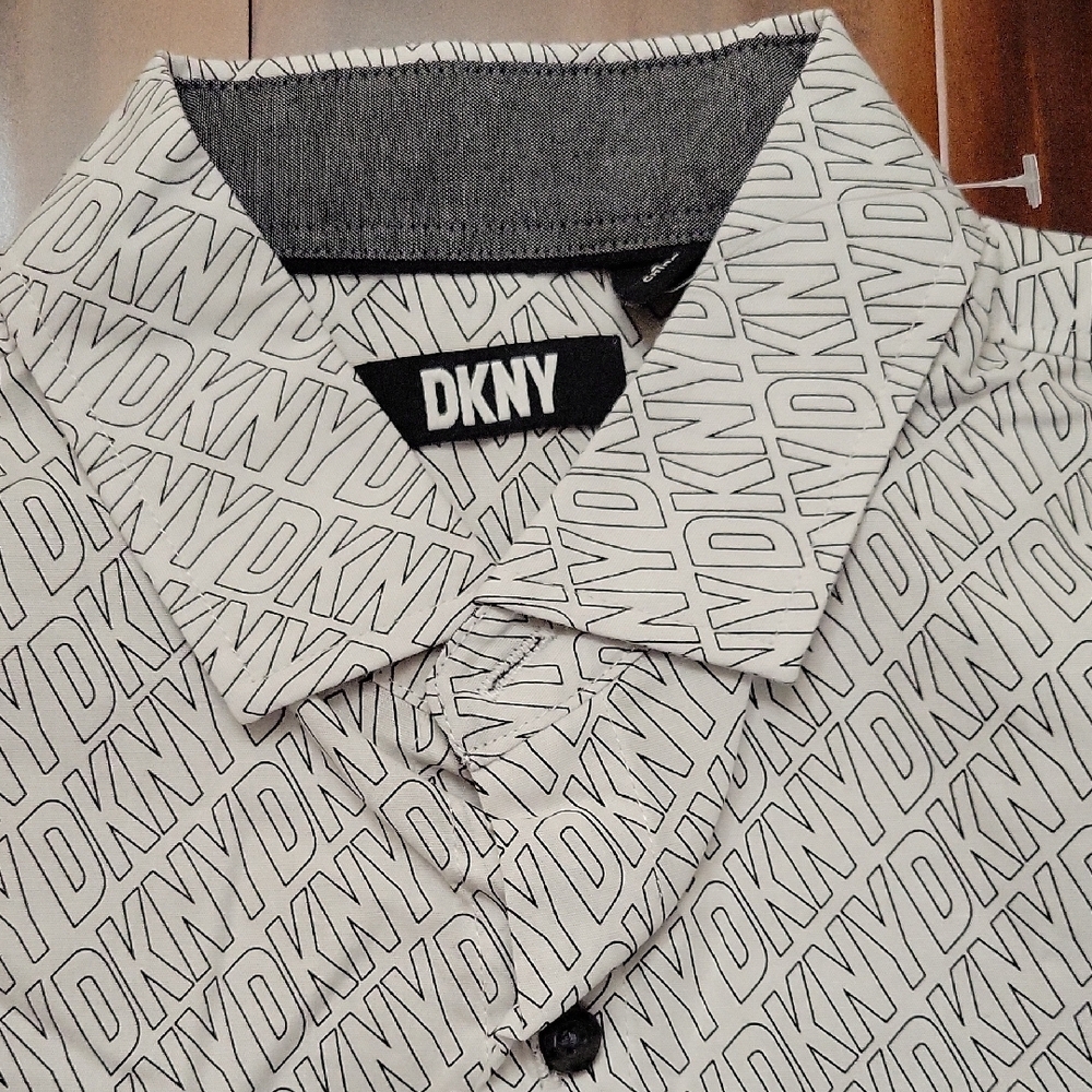 DKNY Men's White Logo Shirt